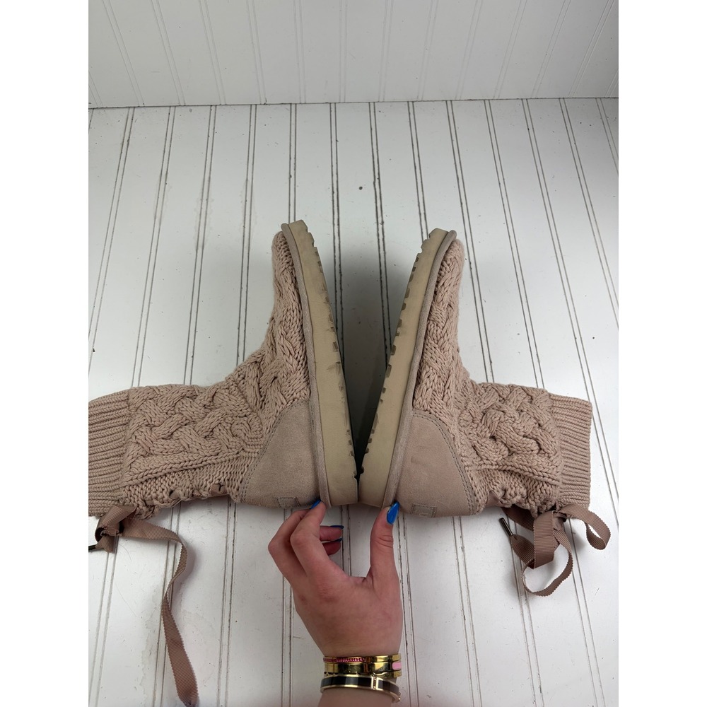 UGG Isla Cable Knit Pink Boots Women's Size 7 - Picture 10 of 12